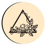 Triangle with Flower Wax Seal Stamps