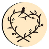 Leafy Branches with Bird Wax Seal Stamps