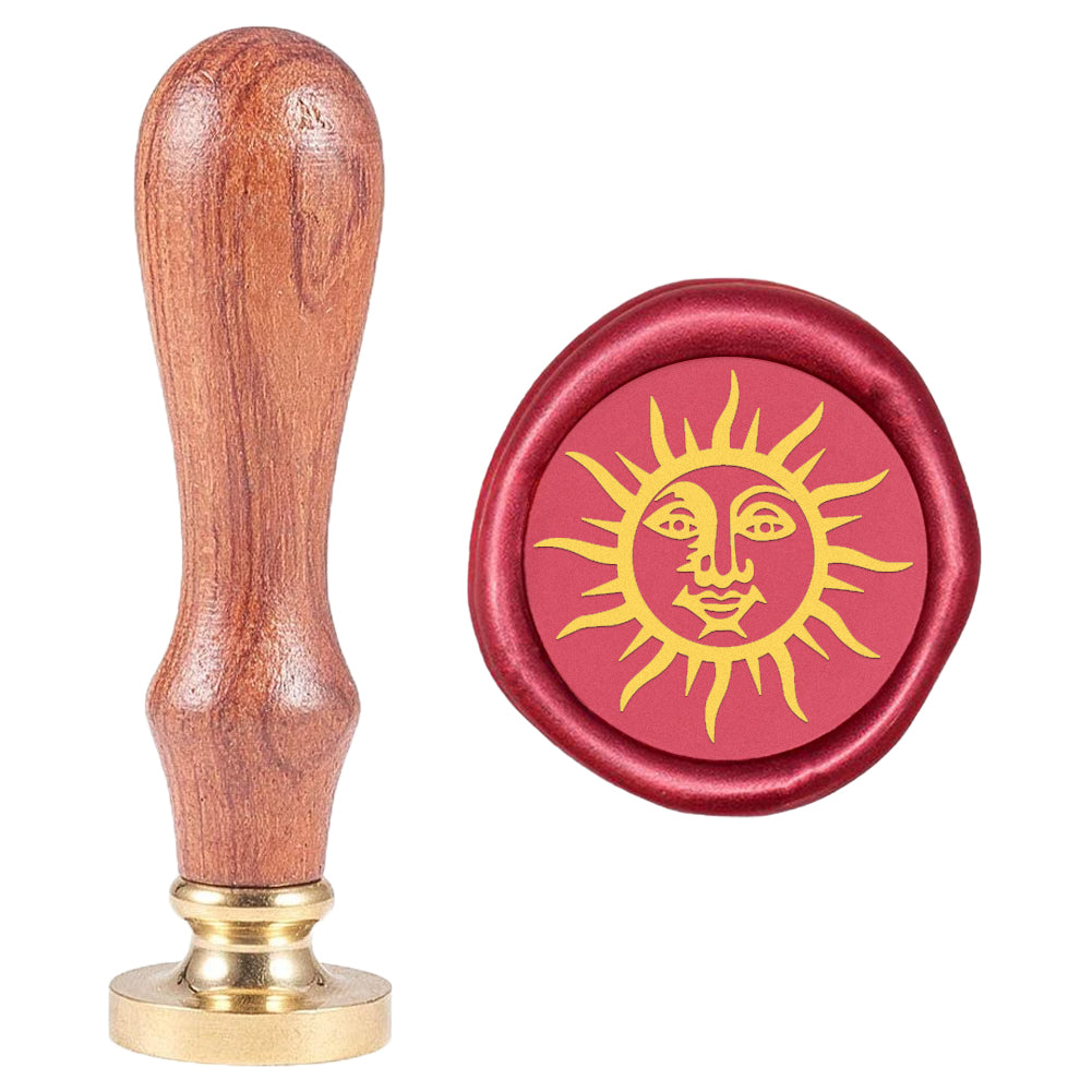 Wax Seal Stamp Sun with Human Face