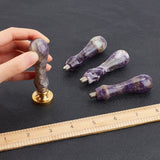 Replacement Purple Natural Amethyst Stamp Handle