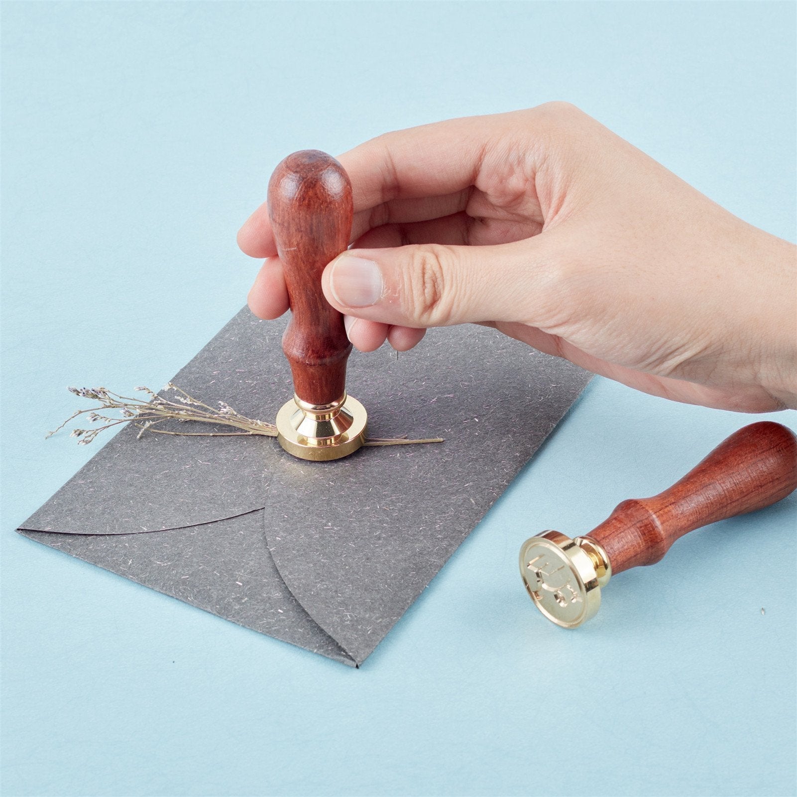 Square Knot Wood Handle Wax Seal Stamp