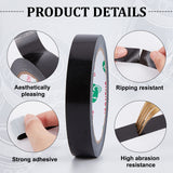 Globleland Polyethylene and Gauze Adhesive Tapes, for Carpet, Black, 2cm, about 20m/roll