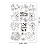 Globleland TPR Stamps, with Acrylic Board, for Imprinting Metal, Plastic, Wood, Leather, Animal Pattern, 16x11cm