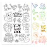 Globleland TPR Stamps, with Acrylic Board, for Imprinting Metal, Plastic, Wood, Leather, Animal Pattern, 16x11cm