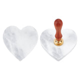 Heart-shape Marble Wax Seal Mat(White)