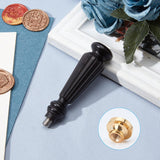 Universal Black Thread Wax Seal Stamp Wooden Handle(9.4cm Long)