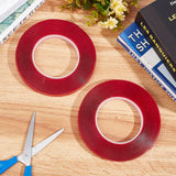Globleland Acrylic Double-Sided Adhesive Tape, Heavy Duty Traceless Tape, Waterproof Tape for Arts & Craft, Dark Red, 1.2x0.1cm, 10m/roll