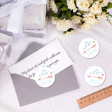 Globleland PVC Wedding Round Stickers, for Guest gift sticker, Red, Arrows Pattern, 30x20x0.03cm, Sticker: 4.5cm in diameter, about 24pcs/sheet, 8 sheets/set.