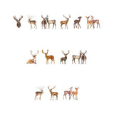 Globleland Animal Pattern Adhesive Paper Tape, for Card-Making, Scrapbooking, Diary, Planner, Envelope & Notebooks, Deer Pattern, 30x0.04mm, 2m/roll