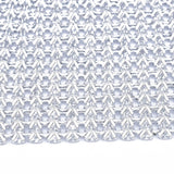 1 pc Aluminum Beaded Trim Mesh Ribbon Roll, for DIY Jewelry Craft Making, Silver, 19-1/4~19-3/4 inch(490~500mm)