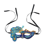 Globleland DIY Masquerade Mask Diamond Painting Kits, including Plastic Mask, Resin Rhinestones and Polyester Cord, Tools, Peacock Pattern, 130x240mm, 2Set/Pack