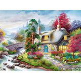 Globleland DIY House & Garden Scenery Diamond Painting Kits, including Resin Rhinestones, Diamond Sticky Pen, Tray Plate and Glue Clay, Colorful, 300x400mm, 2Set/Pack