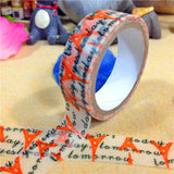 Globleland Tomorrow Today Yesterday DIY Scrapbook Decorative Adhesive Tapes, Orange, 15mm, 5m/roll