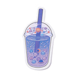 Globleland Colorful Bubble Tea Pearl Milk Tea Stickers, Tumblers Stickers,Vinyl Waterproof Decals, for Water Bottles Laptop Phone Skateboard Decoration, Drink Pattern, 44x34x0.2mm,50pcs/bag