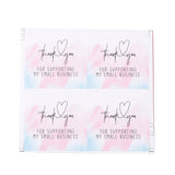 Globleland Square Stickers, Adhesive Label Stickers, Thank You Theme, with Word, Pink, 8.7x8.9x0.01cm, 25 sheets/bag, 10bags/set.