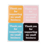 Globleland Thank You Sticker, Self Adhesive Stickers, Rectangle with Word Thank You for Supporting My Small Business, Mixed Color, 13x10.8x0.01cm, 25 sheets/bag, 10bags/set.