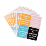 Globleland Thank You Sticker, Self Adhesive Stickers, Rectangle with Word Thank You for Supporting My Small Business, Mixed Color, 13x10.8x0.01cm, 25 sheets/bag, 10bags/set.