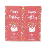 Globleland Rectangle Happy Birthday Theme Paper Stickers, Self Adhesive Sticker Labels, for Envelopes, Bubble Mailers and Bags, Letter Pattern, 10.3x10.7x0.01cm, 50pcs/bag, 10bags/set.