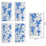Globleland Steel Cutting Dies Stencils, for DIY Scrapbooking/Photo Album, Decorative Embossing DIY Paper Card, Mermaid & Fairy, Mixed Patterns, 10.1x17.7x0.05cm, 4 patterns , 1pc/pattern, 4pcs/set