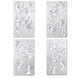 Globleland 4Pcs 4 Patterns Stainless Steel Cutting Dies Stencils, for DIY Scrapbooking/Photo Album, Decorative Embossing DIY Paper Card, Angel & Fairy Pattern, 17.7x10.1x0.05cm, 1pc/pattern