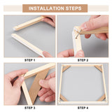Globleland DIY Solid Wood Canvas Frame Kit, Wooden Art Frames, for Oil Painting & Wall Art, with Wood Stretcher Bars, Black, 402x23x11.5mm