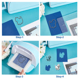 PVC Plastic Stamps, with Carbon Steel Cutting Dies Stencils, for DIY Scrapbooking, Photo Album, Decorative Embossing, Paper Card, Dog Pattern, 15.4~16x10.5~11x0.08~0.3cm