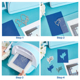 1 Sheet PVC Plastic Stamps, with 1Pc Carbon Steel Cutting Dies Stencils, for DIY Scrapbooking, Photo Album Decorative, Cards Making, Stamp Sheets, Floral Pattern, Stamp: 16x11x0.3cm, Cutting Dies Stencils: 15.4x9.8x0.08cm