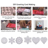 Globleland Flower Frame Metal Cutting Dies Stencils, for DIY Scrapbooking/Photo Album, Decorative Embossing DIY Paper Card, Matte Platinum, 6pcs/set
