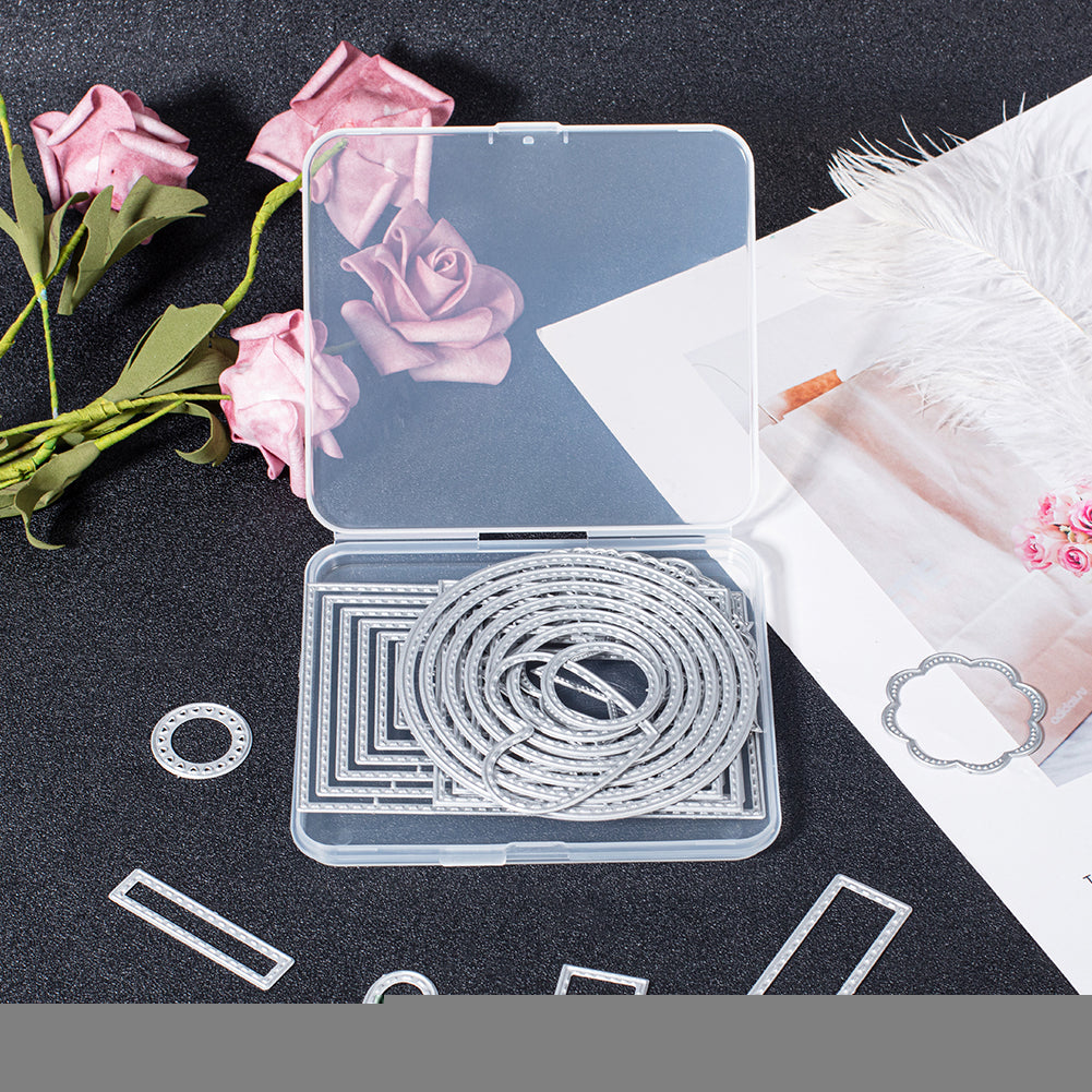 Globleland Metal Cutting Dies Stencils, for DIY Scrapbooking/Photo Album, Decorative Embossing DIY Paper Card, Matte Platinum