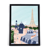 Globleland DIY 5D Paris City Canvas Diamond Painting Kits, with Resin Rhinestones, Sticky Pen, Tray Plate, Glue Clay, Frame and Drawing Pin, for Home Wall Decor Full Drill Diamond Art Gift, Eiffel Tower, 399x297x3mm, 2Set/Pack