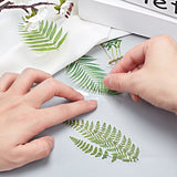 Globleland Self Adhesive Stamping Stickers Sets, DIY Hand Account Photo Album Decoration Sticker, Plant Theme, Leaf Pattern, 71~123x27~60mm, 40pcs/bag, 2bags/set