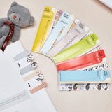 Globleland Cute Animal Memo Pad Sticky Notes, Sticker Index Tabs, for Office School Reading, Mixed Color, 14~15x45~47.5mm, 120sheets/pc, 6pcs/set