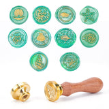 10PCS Wax Seal Stamp Set(Marine Life Theme)