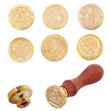 6PCS Brass Stamp Heads Set (Ocean Animal Seahorse Jellyfish Dolphin)