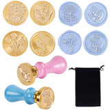 4pcs Wax Seal Stamp Heads Set(Flower Theme)