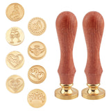 8PCS Wax Seal Stamp Heads Set(Heart Series)