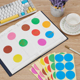 Globleland Self Adhesive Sticker, Flat Round, Mixed Color, 21x11x0.02cm, Stickers: 5cm, 8 colors, 48pcs/color, 384pcs/set