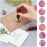 6PCS Vintage Wax Seal Stamp Heads Set(Flower Mushroom Pineapple)