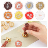 8pcs Vintage Sealing Wax Stamps, Mushroom Cherry Blossom Key Bottle Blank