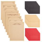 Globleland Paper Envelope, with Vegetable Parchment Letter Paper, Mixed Color, 90pcs