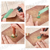 8PCS Wax Seal Sticks with Envelopes and Pendants Kit(8 Colours)
