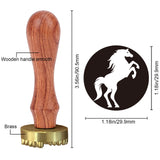 Horse Ice Stamp Wood Handle Wax Seal Stamp