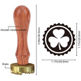 Clover Ice Stamp Wood Handle Wax Seal Stamp