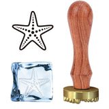 Starfish Ice Stamp Wood Handle Wax Seal Stamp