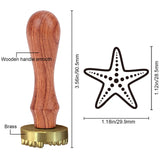 Starfish Ice Stamp Wood Handle Wax Seal Stamp