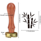 Bamboo Pattern Ice Stamp Wood Handle Wax Seal Stamp