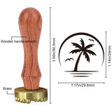 Coconut Tree Ice Stamp Wood Handle Wax Seal Stamp