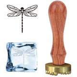 Dragonfly Ice Stamp Wood Handle Wax Seal Stamp