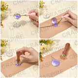 6pcs Wax Seal Stamp Moon Set (Moon Cat, Moon Crystal, Moon Stars, Moon Crow)