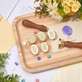 6pcs Seat, Flower and Plant Oval  Wax Seal Stamp Set